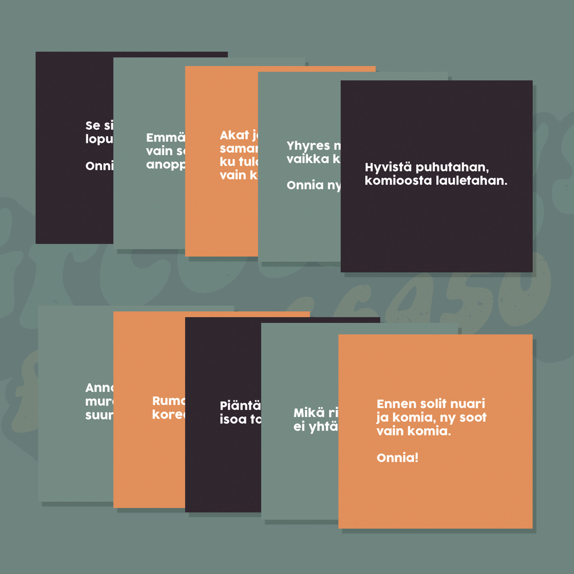 Pohojalaaset kortit 10 kpl (korttisetti 6)